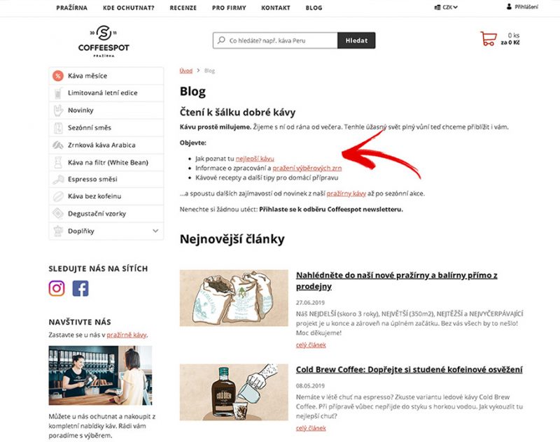Popis sekce blog