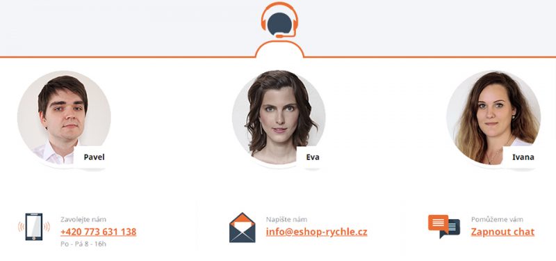 Kontakty eshop-rychle